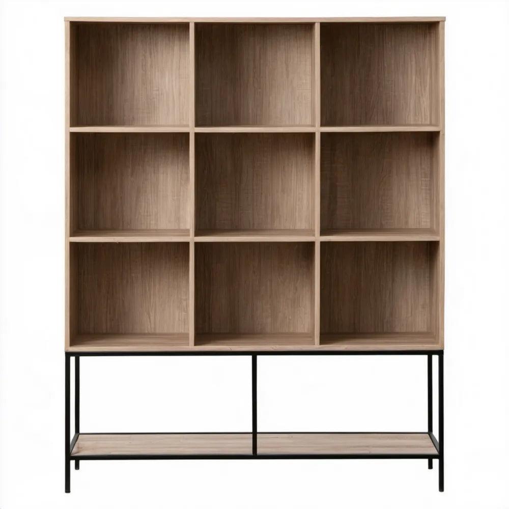 Regał industrialny dąb sonoma/czarny 120 x 35 x 180 cm