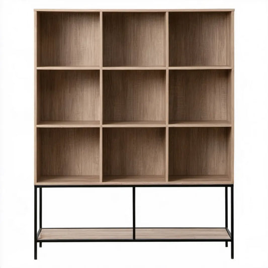 Regał industrialny dąb sonoma/czarny 120 x 35 x 180 cm